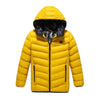Veste chauffante jaune pour enfant avec manches longues visible et chauffage USB intégré