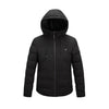 Doudoune chauffante noire homme femme avec isolation renforcée et chauffage intégré USB