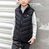 Gilet chauffant noir pour enfant dos vue arrière chauffage USB