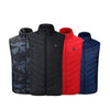 Gilet chauffant noir vue de face avec chauffage USB