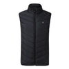 Gilet chauffant noir sans manche homme femme avec chauffage intégré USB et col montant