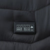 Veste chauffante noire détail bouton lumineux niveaux chauffage